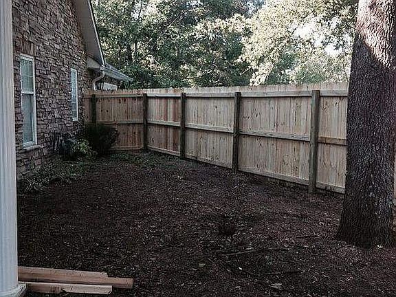 Fenced back yard