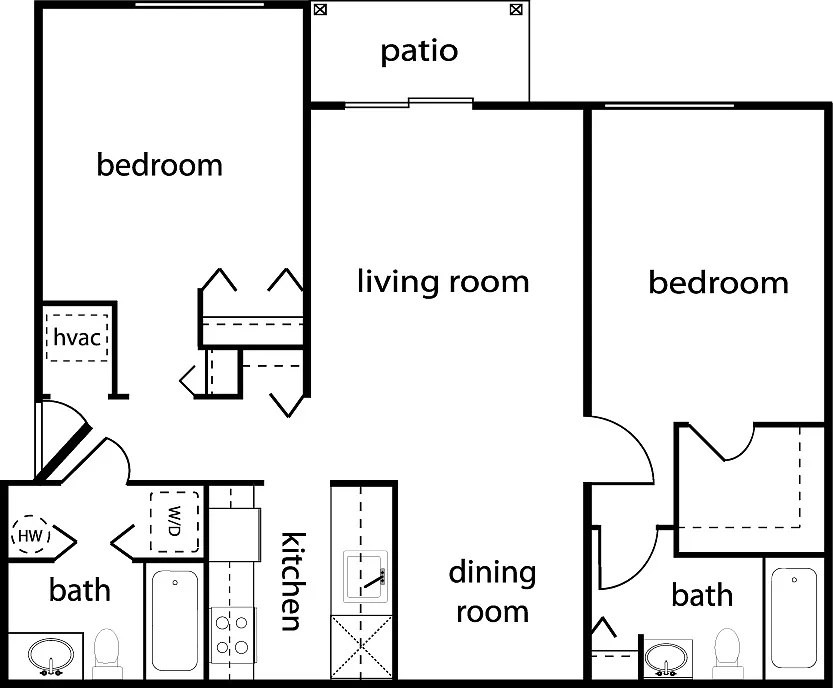 Floor plan Two-Bedroom