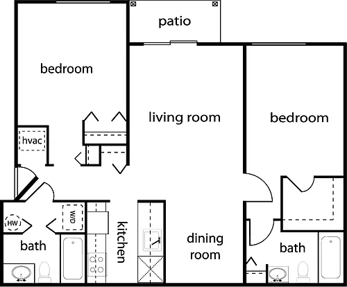 Floor plan Two-Bedroom