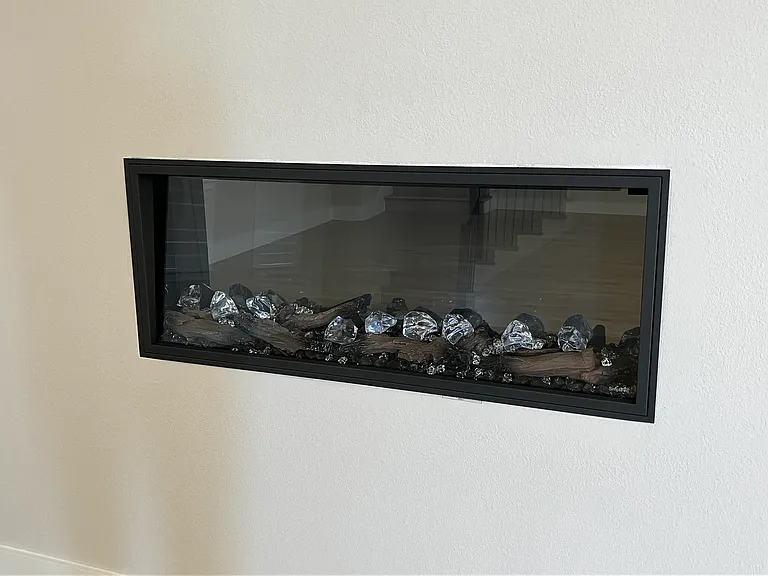 modern fireplace
