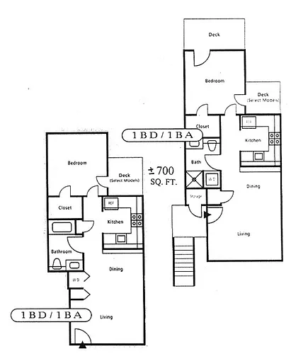 Floor plan Remodeled 1BR