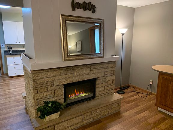 electric fireplace in lvg rm