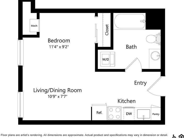 S5 | Studio | 390 SF S5 | Studio | 390 SF