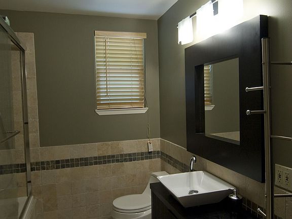 Hallway Bathroom travertine and slate