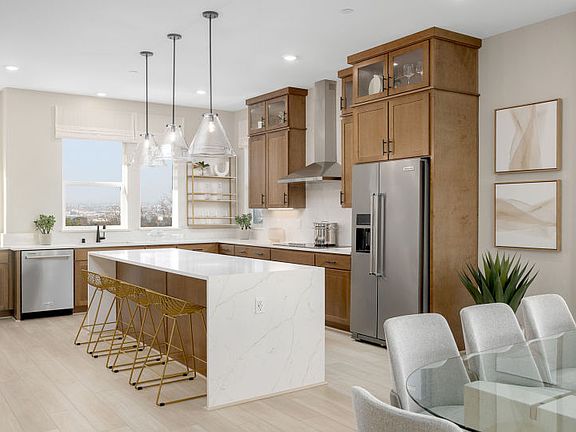 Kitchen with large central island and ample storage