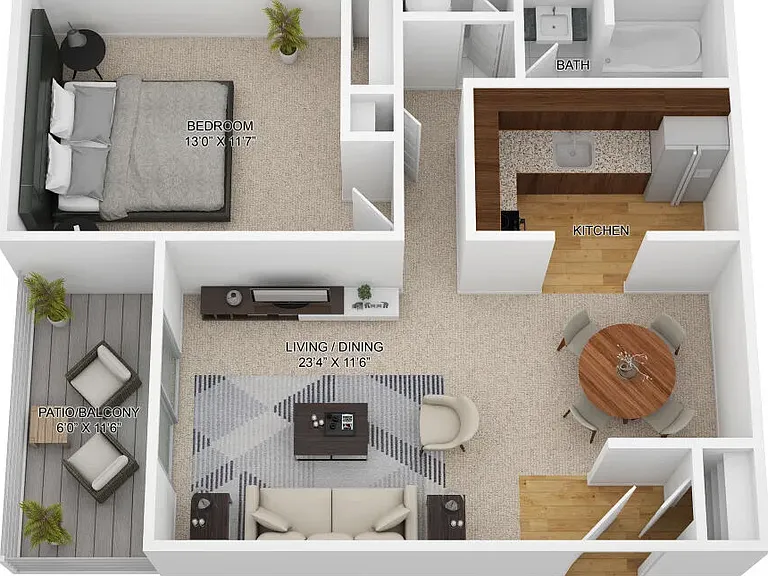 1 Bedroom 1 Bath