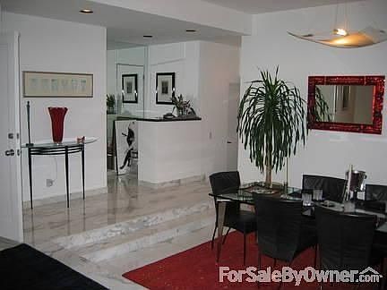 Step down dining room