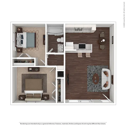 Floor plan Two Bedroom