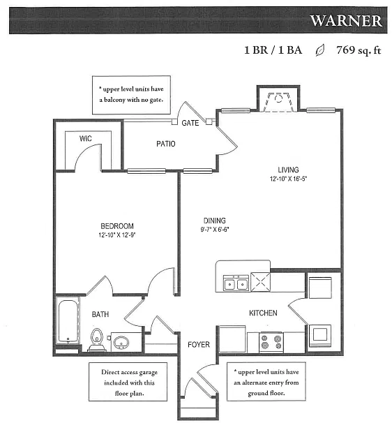 Floor plan Warner