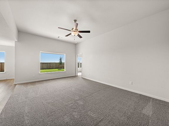 The master suite has a large bedroom, ensuite bathroom and walk-in closet.