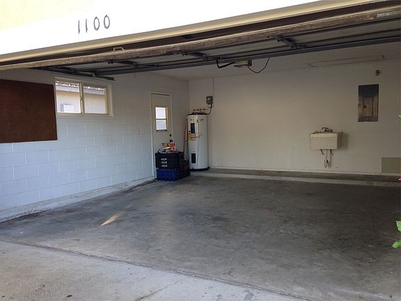 2-car garage with laundry tub