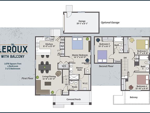 Leroux Elevation B Floorplan