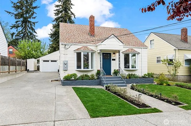 Front house. ADU unit is behind--attached to garage. Private washer and dryer in garage which is directly accessible from the kitchen.