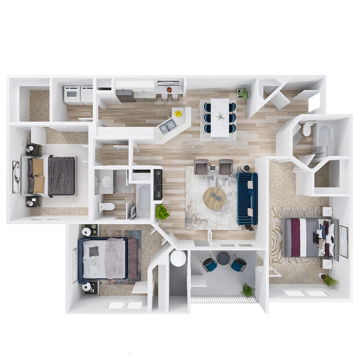 Floor plan 3 Bed 2 Bath