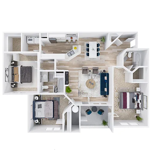 Floor plan 3 Bed 2 Bath
