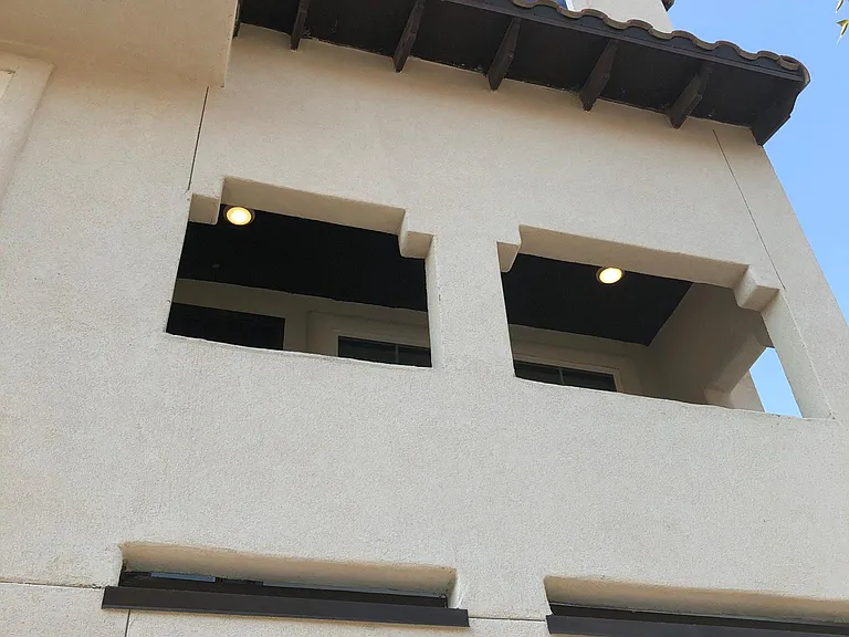 Front of house looking up