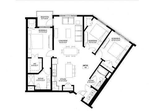 Floor plan Three Bedroom C