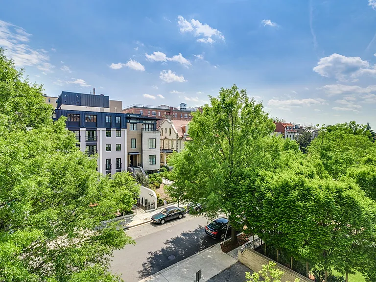 Fourth-floor apartment balcony view