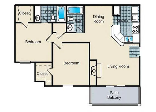 Floor plan Two Bedroom