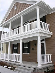 Large Front Porch & Upper Balcony 