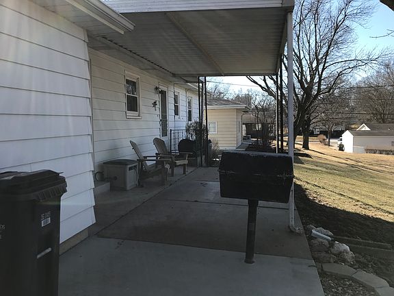 Large concrete covered patio