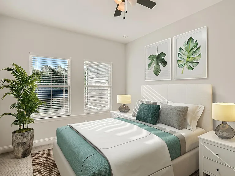 Bedroom 3. This image shows a virtually furnished space. Bedrooms come unfurnished.