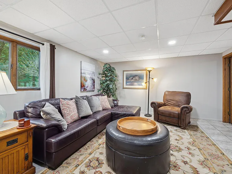 Open and airy with large windows.