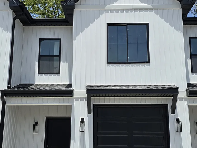 Unit Facade - Detail of Main Entrance and Enclose Garage