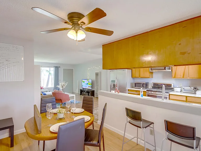 Enjoy meals in a cozy and stylish dining area.