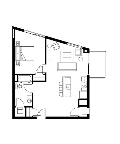 Floor plan One Bedroom