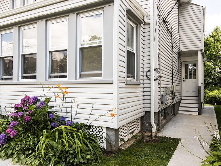 side entrance to unit