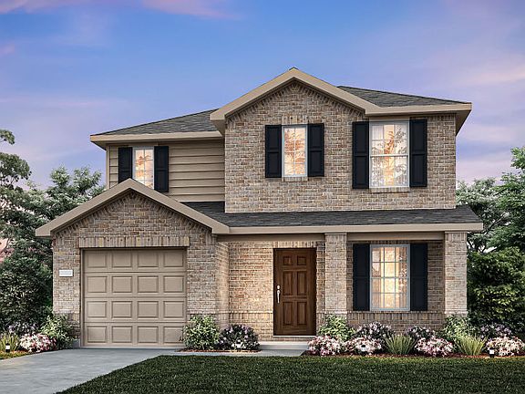 The Hastings, a two-story home with 1-car garage, shown with home exterior LS103