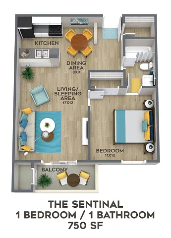 Floor plan One Bedroom