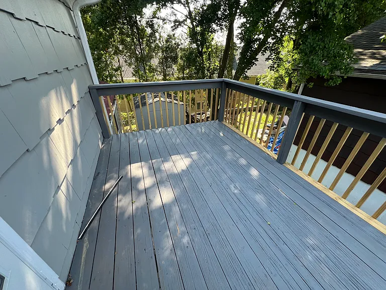 Deck out side of the kitchen