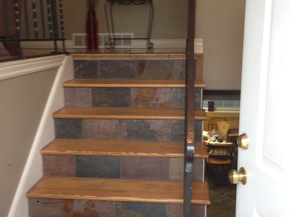 oak & slate stairs