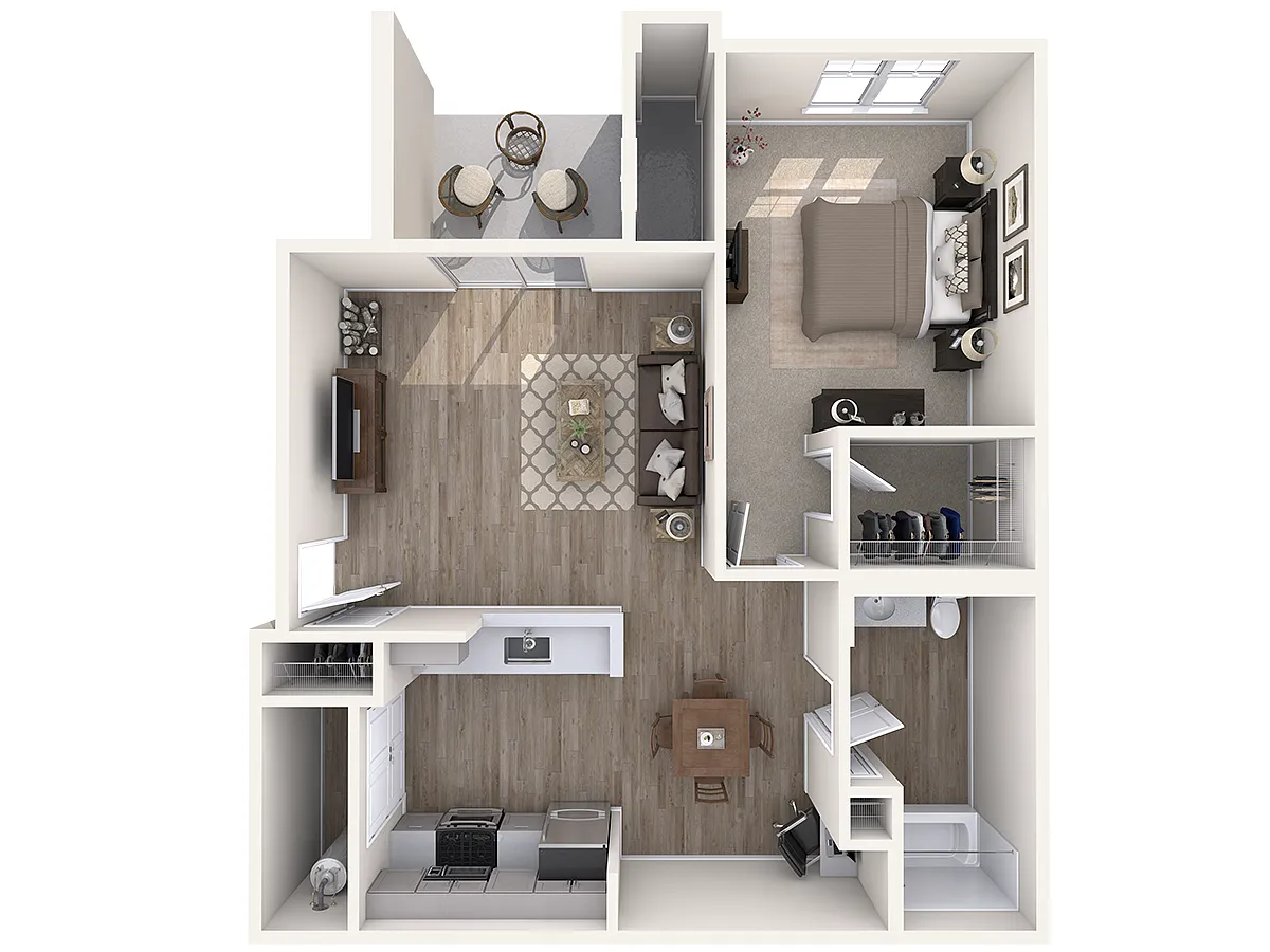 Floor plan A1-1X1