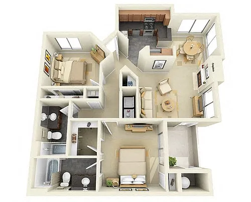 Floor plan Two Bedroom