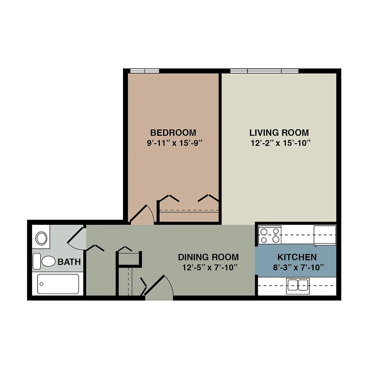 Floor plan 1X1