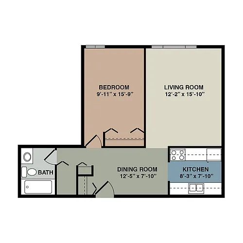 Floor plan 1X1
