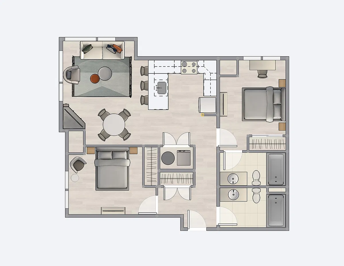 Floor plan 2-Bedroom