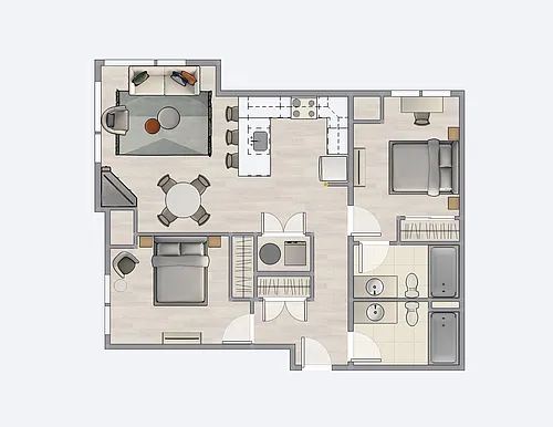 Floor plan 2-Bedroom