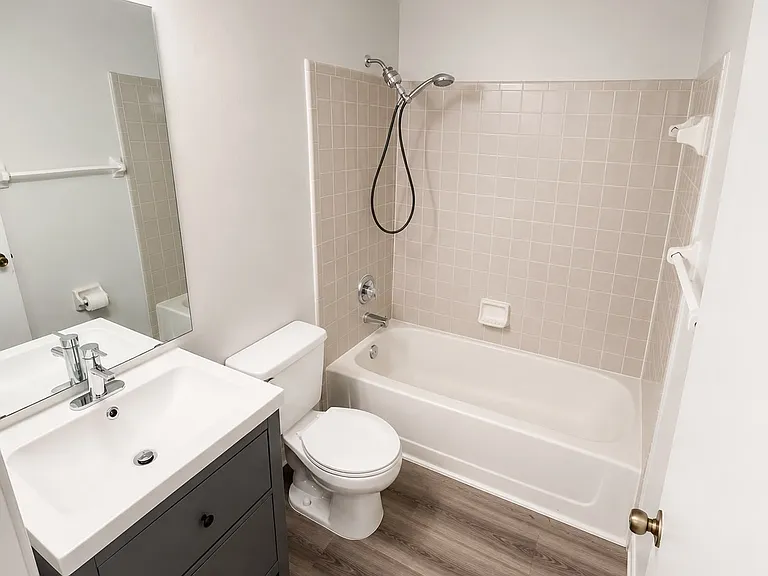 Full guest bathroom conveniently located.
