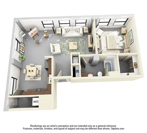 Floor plan One Bedroom X09