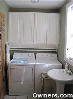 Main floor laundry in the master/main floor bathroom