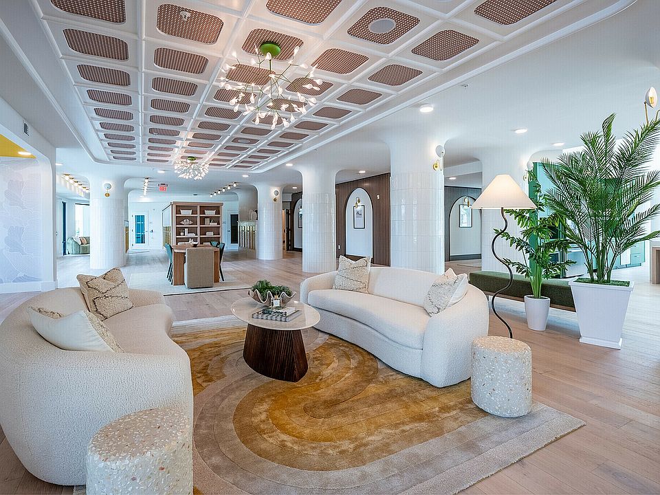 Chic and modern lounge area.