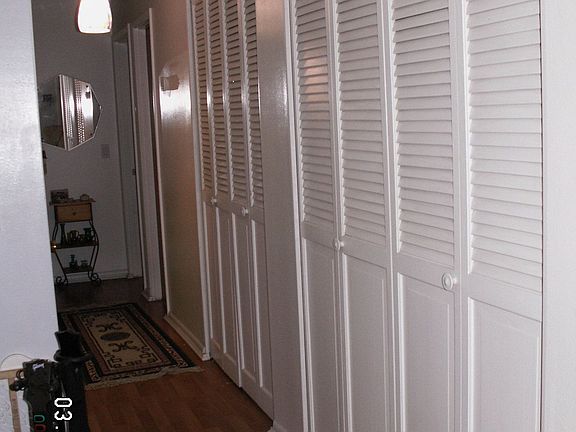 hall with large walk in closet
