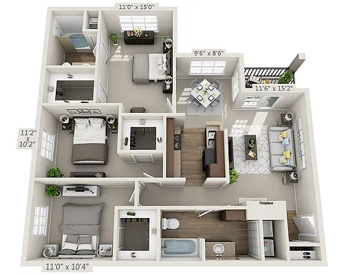 Floor plan Plan 6 (C2)