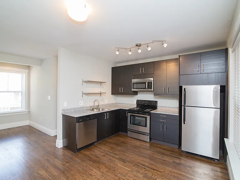 Large open kitchen with lots of natural light