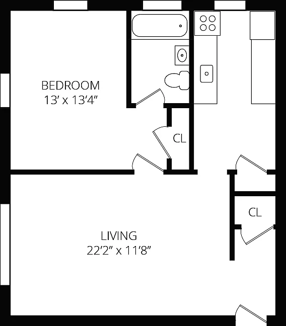 1 bed, 555 sqft, $2,000 — Photo 4