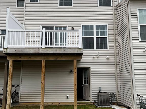 Back view of townhouse.